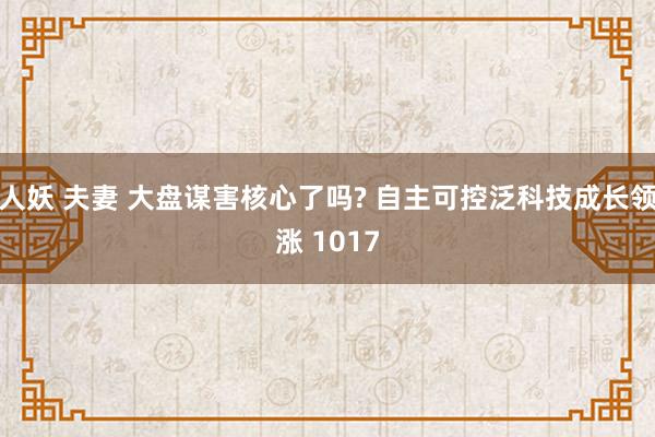 人妖 夫妻 大盘谋害核心了吗? 自主可控泛科技成长领涨 1017