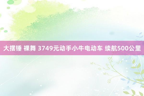 大摆锤 裸舞 3749元动手小牛电动车 续航500公里